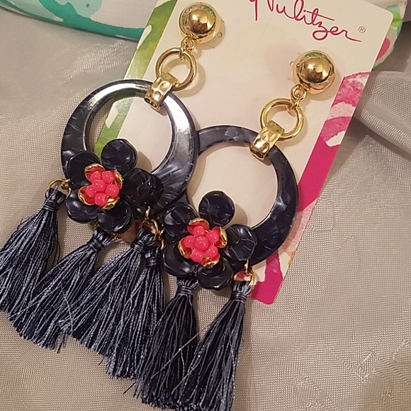 Lilly Pulitzer Jewelry Lilly Pulitzer Blue And Coral Hue Earrings